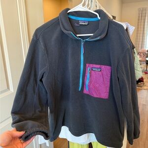 Patagonia Black Fleece with Purple and Blue Accents